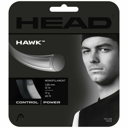 Теннисная струна Head Hawk Черный 281103-16BK (Толщина: 130) теннисная струна head lynx tour черный 281790 16bk толщина 130