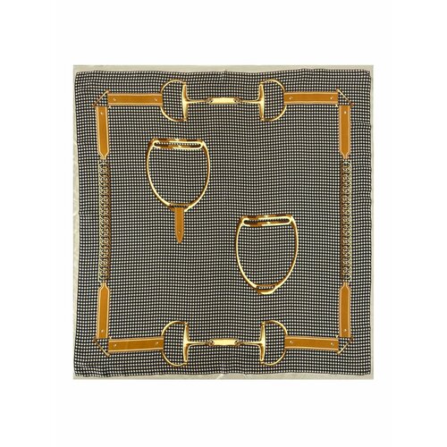 фото Платок ,90х90 см, черный, желтый hangzhou weihe trade co., ltd