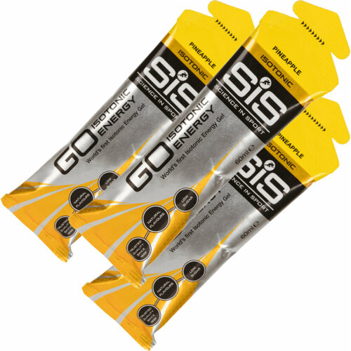 Гель питьевой SCIENCE IN SPORT (SiS) GO Isotonic Energy Gels 3 x 60 мл, Ананас гель питьевой science in sport sis go energy electrolyte gels 6 x 60 мл электролит малина