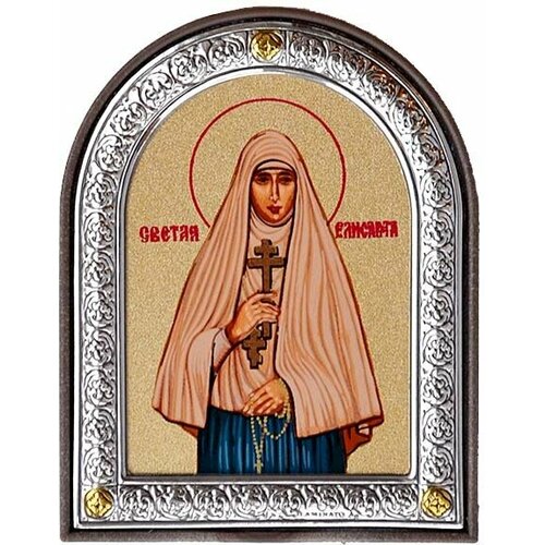 Елисавета Святая мученица. Маленькая икона в серебряной раме.