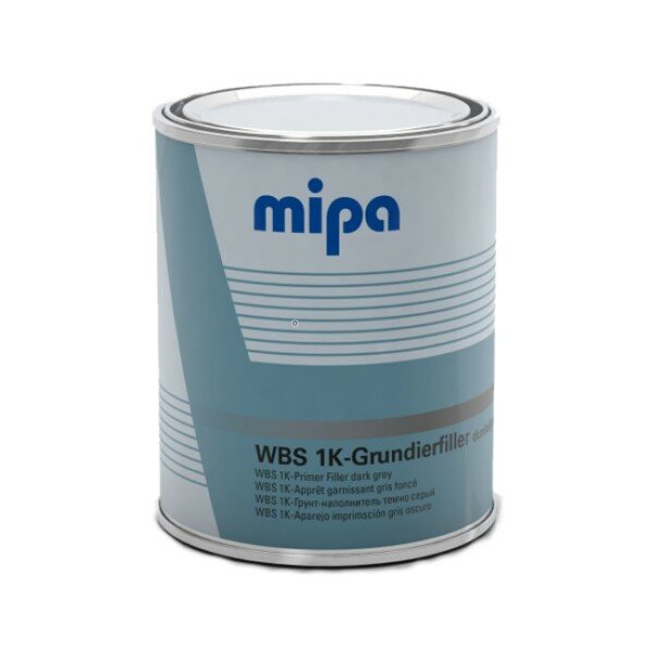 Грунт наполнитель MIPA 1K WBS + изолятор на водной основе темно-серый 1 л