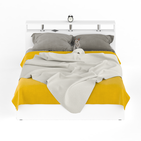 Кровать с ящиками Камелия 1600 цвет белый