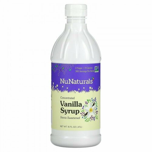 NuNaturals, Концентрированный ванильный сироп, 0,47 л (16 жидк. Унций)