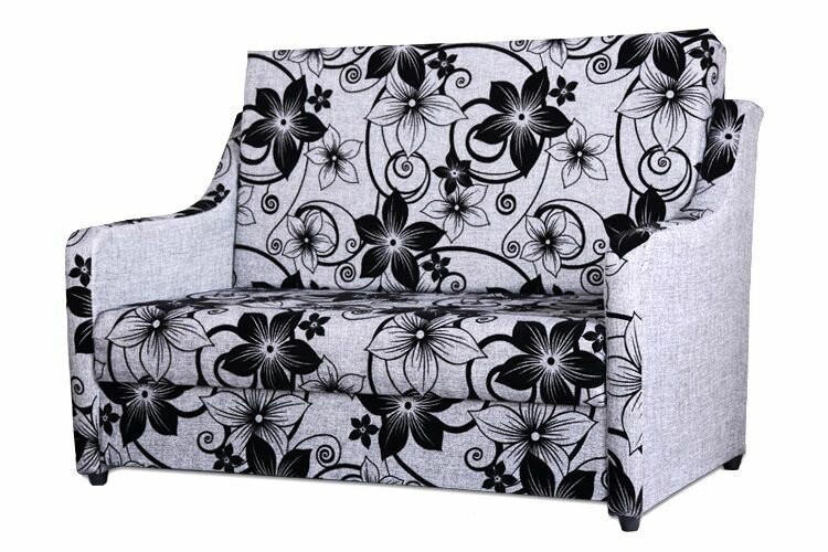 фото Диван-кровать Мини еврокнижка, рогожка цветы