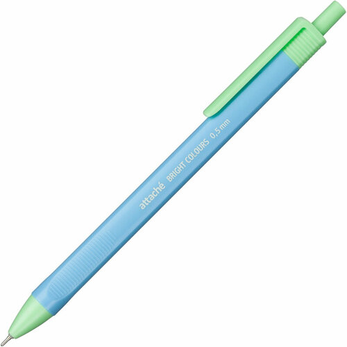 Ручка шариковая автомат. Attache Bright colours г/зел к,0.5, масл, син