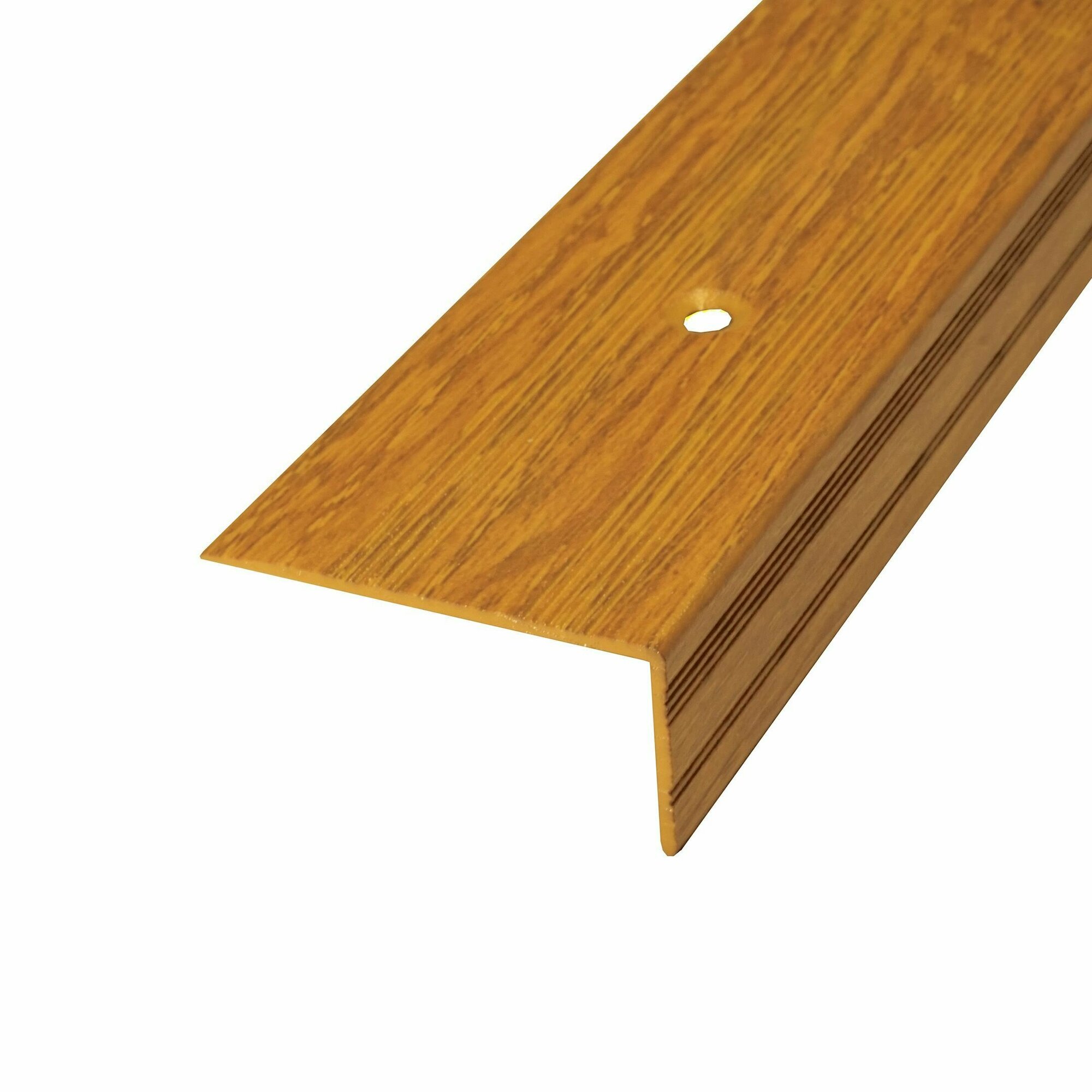 фото Порог-угол напольный алюминиевый АЛ-239 39x19 мм, длина 1 м Декор под дуб Ямайка