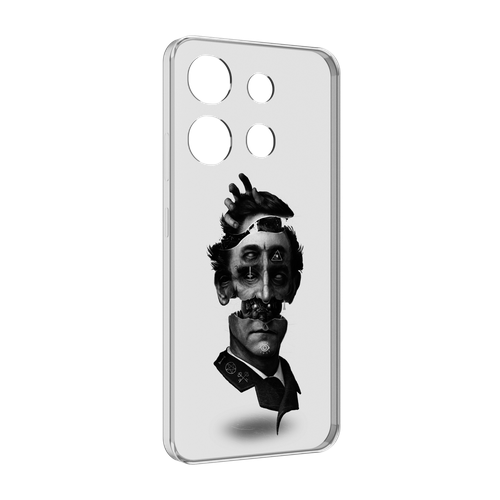 Чехол MyPads страшное лицо абстракция для Infinix Smart 7 задняя-панель-накладка-бампер