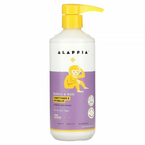 Alaffia, Babies & Kids Conditioner & Detangler, Lemon Lavender, 16 fl oz (473 ml)