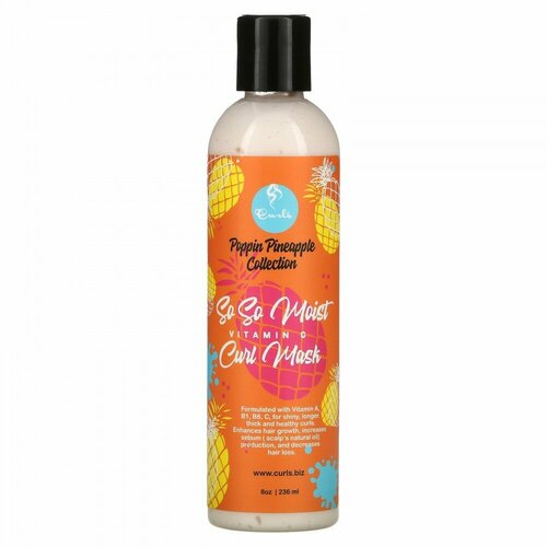 Curls, Poppin Pineapple Collection, So So Moist, витамин C, маска для локонов, 236 мл (8 унций)