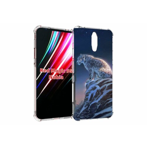Чехол MyPads Одинокий Барс для ZTE Nubia Red Magic 1 5G задняя панель накладка бампер