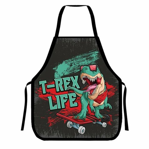 Фартук для труда 540 х 460 мм, (рост 140-160) ФДТ-33, T-REX, серый/зелёный зеленый, зеленый, серый