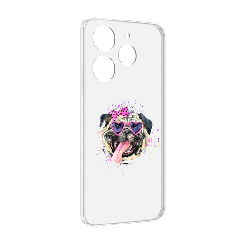 Чехол MyPads Веселая собака для Tecno Spark 10 Pro задняя-панель-накладка-бампер чехол mypads собака в яйцах для tecno spark 10 pro задняя панель накладка бампер