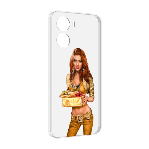 Чехол MyPads золотая-девочка-с-подарком женский для Vivo Y56 5G задняя-панель-накладка-бампер