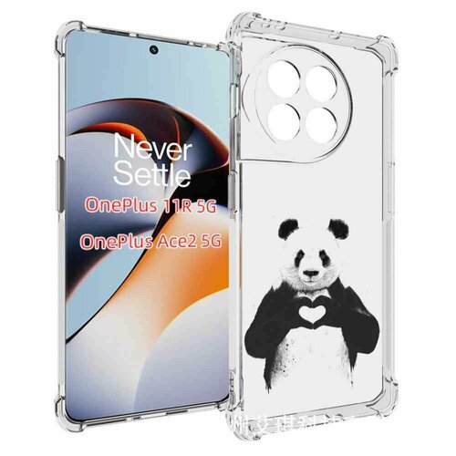 Чехол MyPads Влюбленная панда для OnePlus 11R задняя-панель-накладка-бампер чехол mypads влюбленная панда для asus zenfone 9 ai2202 задняя панель накладка бампер
