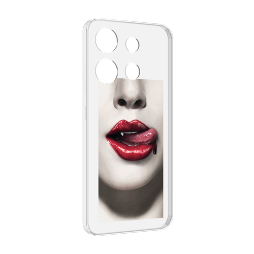 Чехол MyPads губы-вампирши для Infinix Smart 7 задняя-панель-накладка-бампер