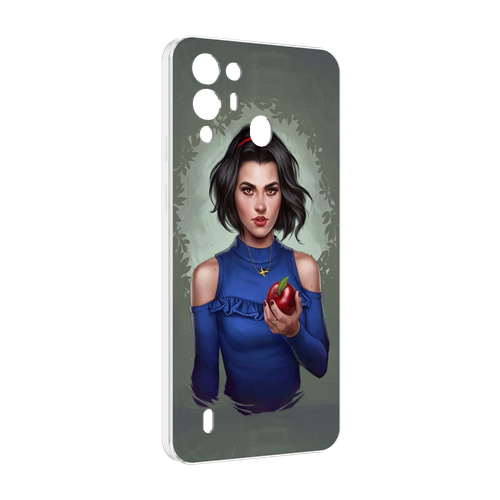 Чехол MyPads девушка-с-яблоком женский для Blackview A55 Pro задняя-панель-накладка-бампер