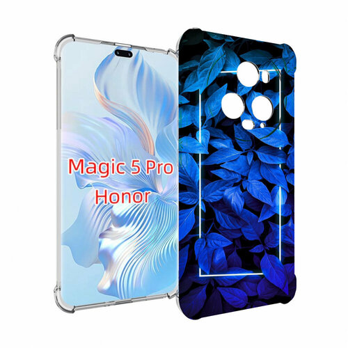 Чехол MyPads голубые цветочки неон для Honor Magic 5 Pro задняя-панель-накладка-бампер чехол mypads голубые цветочки неон для vivo x80 pro задняя панель накладка бампер