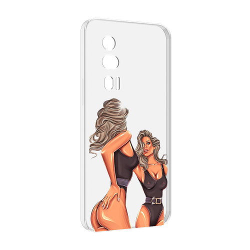 Чехол MyPads девушка-в-купальнике-черном женский для Xiaomi Redmi K60 задняя-панель-накладка-бампер