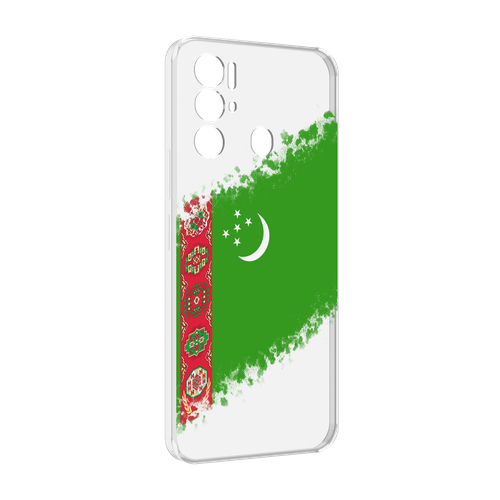 Чехол MyPads флаг герб Туркменистан-1 для Tecno Pova Neo 4G задняя-панель-накладка-бампер чехол mypads череп 1 для tecno pova neo 4g задняя панель накладка бампер