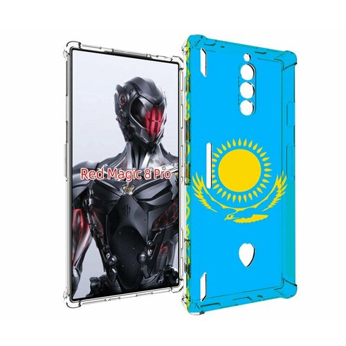 Чехол MyPads флаг Казахстана-1 для ZTE Nubia Red Magic 8 Pro / Red Magic 8 Pro Plus задняя-панель-накладка-бампер
