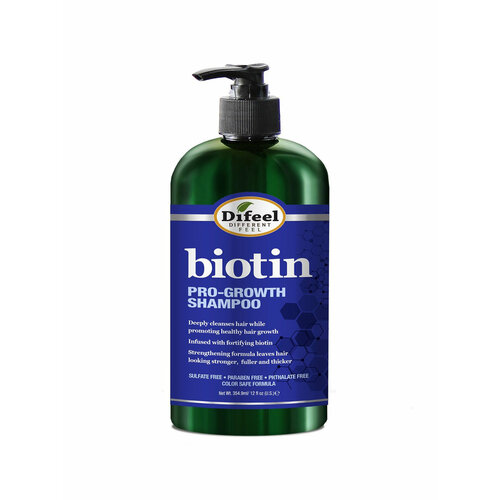 Difeel Biotin Pro-growth Shampoo 12 oz Шампунь для роста волос с биотином, 354,9 мл