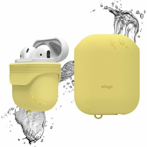 чехол elago для airpods gen 1 Силиконовый чехол для Apple AirPods Elago Waterproof Case (желтый)