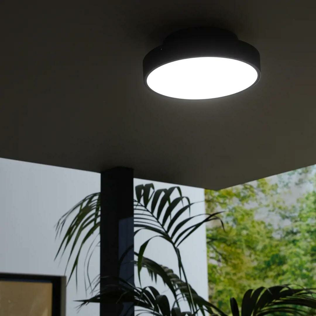 Светильник потолочный Inspire Mitsu E27 25 Вт IP44, цвет черный - фотография № 4