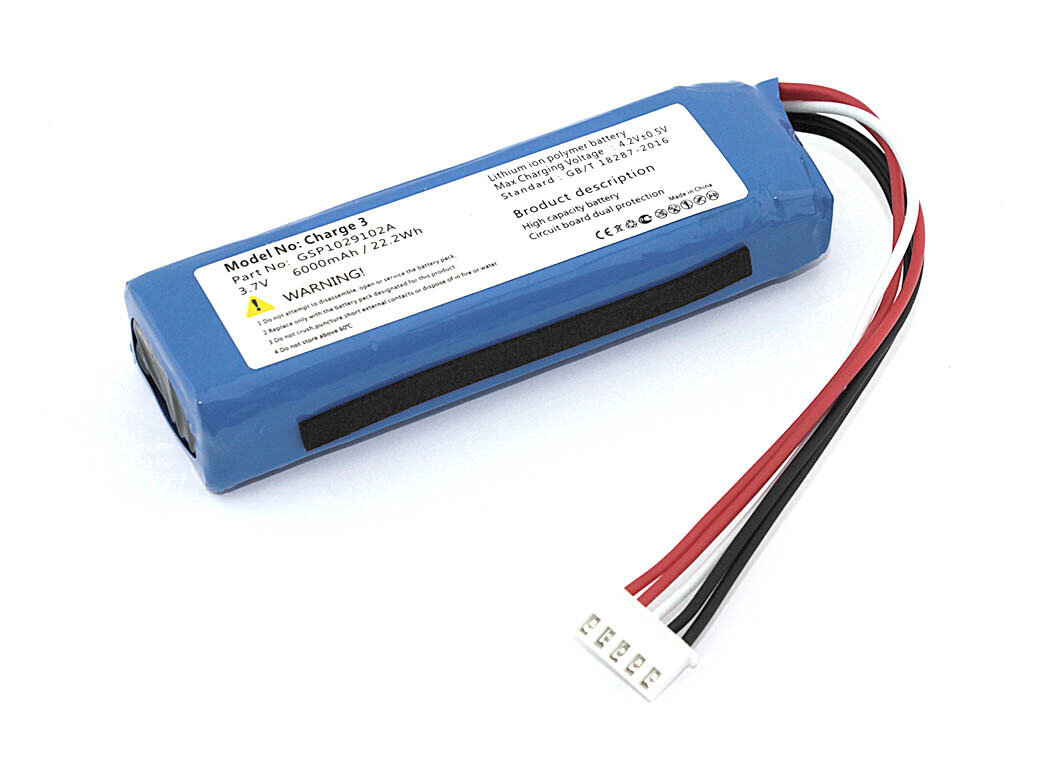 Аккумулятор OEM GSP1029102A для акустики Charge 3 3.7V 6000mAh (обратная полярность)