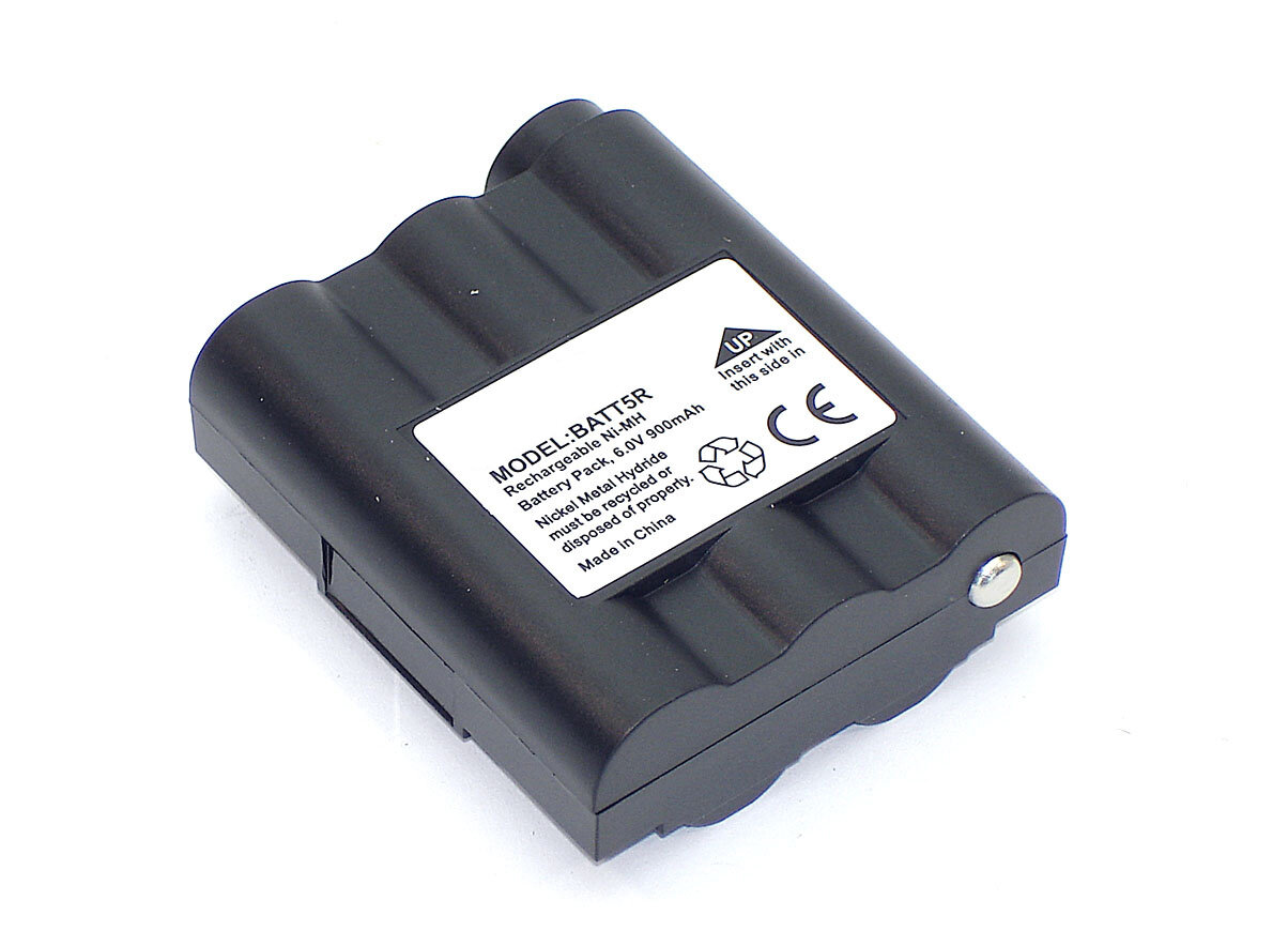 Аккумуляторная батарея (аккумулятор) BATT-5R для Midland GXT1000 GXT300 GXT400 6V 700mAh Ni-Mh (Amperin)