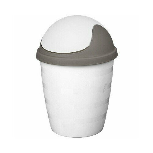 Контейнер для мусора 15л Rambai круглый светло-серый 333₽