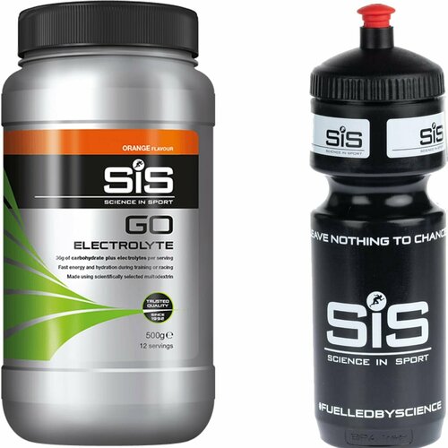 фото Изотоник science in sport (sis) go electrolyte + бутылочка черная 1 x 500 г, апельсин