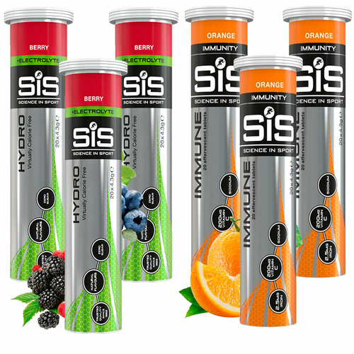 фото Изотоник science in sport (sis) go hydro tablet 20s_3 6 x 20 таблеток, ягоды, апельсин