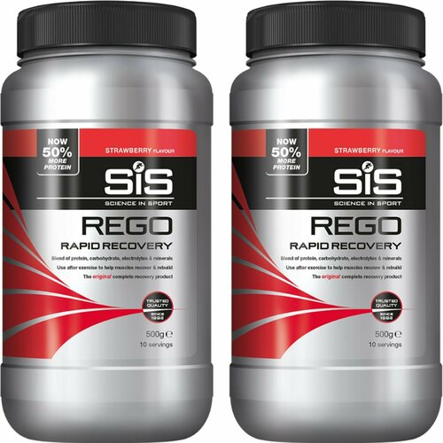 Восстановление SCIENCE IN SPORT (SiS) REGO Rapid Recovery 2 x 500 г, Клубника напиток белково углеводный для восстановления science in sport rego rapid recovery strawberry 500 гр