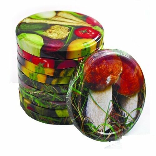 Крышка металлическая винтовая твист-офф, диаметр 100мм, фотопечать Полинка, 6шт