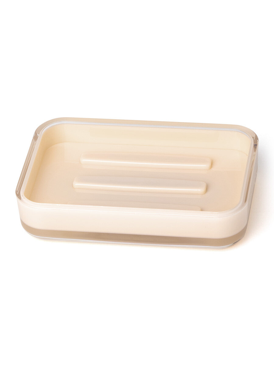 Мыльница DeNASTIA, персик (прямоугольная, угол закругленный) — фото 1