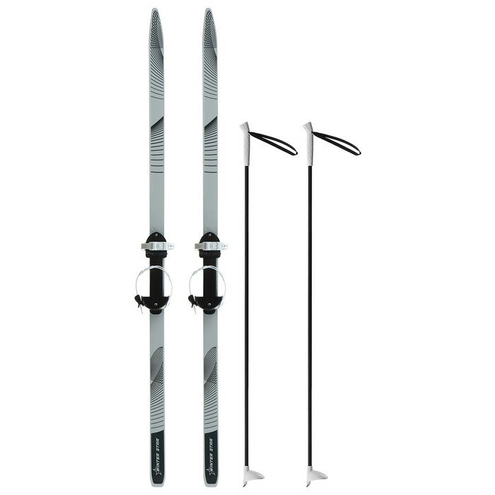 фото Комплект лыжный подростковый: лыжи 140 см, палки 105 см