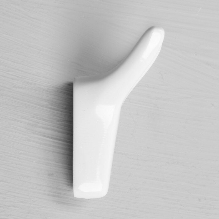 Крючок мебельный CAPPIO OX, двухрожковый, цвет белый 9617944 - фотография № 4