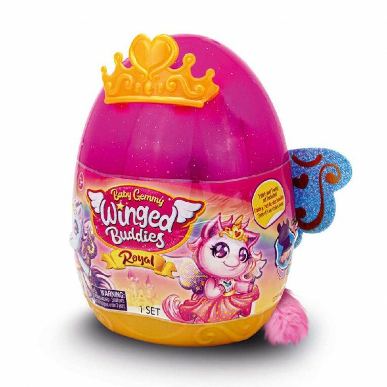 Мягкая Игрушка Baby Gemmy в яйце единорог с крылышками 18 см - фото №1