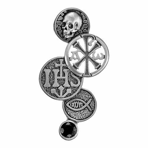 фото Серебряная подвеска "символы православия" с шпинелью ювелирочка