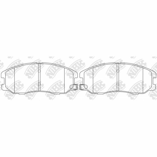 Колодки тормозные дисковые Nibk PN0068, 4 шт