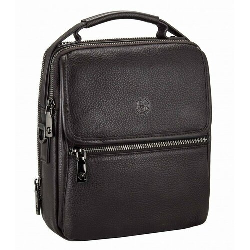 фото Сумка барсетка сумка можно носить без плечевого ремня как барсетку 3299, фактура зернистая, коричневый hht