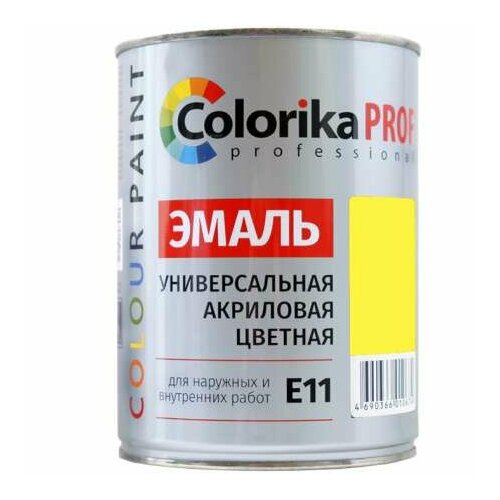 Эмаль Colorika Prof 0,9л желтая акриловая универсальная для наружних и внутренних работ, (1шт) (92481)