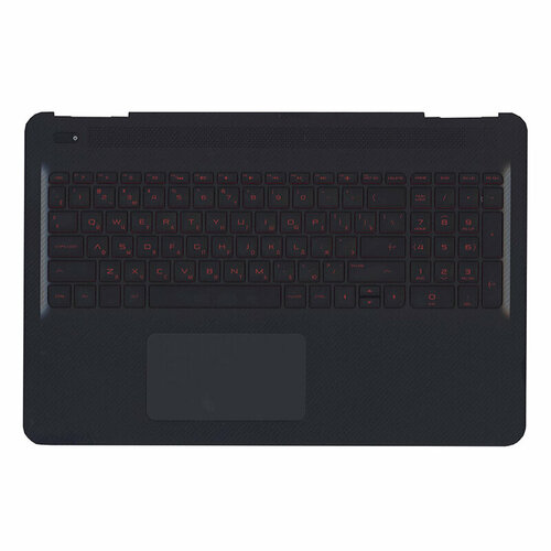 Клавиатура (топ-панель) для ноутбука HP Omen 15-AX черный с черным топкейсом
