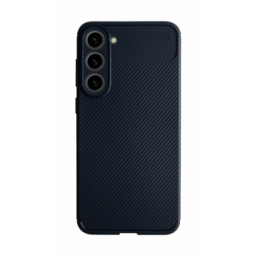 Чехол-накладка Devia Carbon Fiber Texture Shockproof Case для смартфона Samsung Galaxy S23+ (Цвет: Blue)