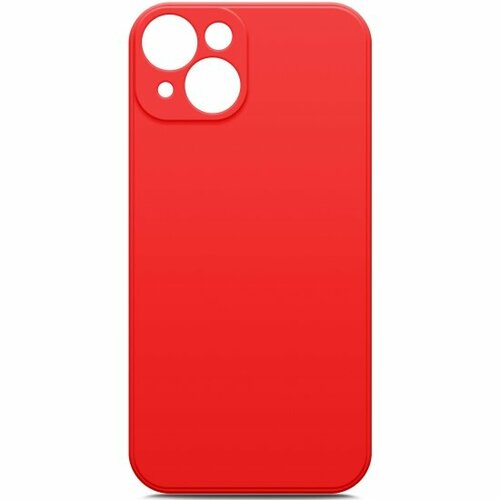 Силиконовый чехол Borasco для Apple iPhone 14, Microfiber Case Soft Touch красный