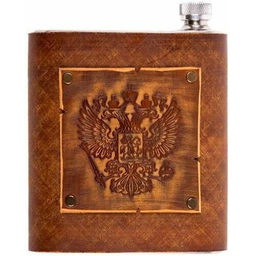 Знаки Р00130 Фляжка в кожаном чехле герб 0,5л, знаки