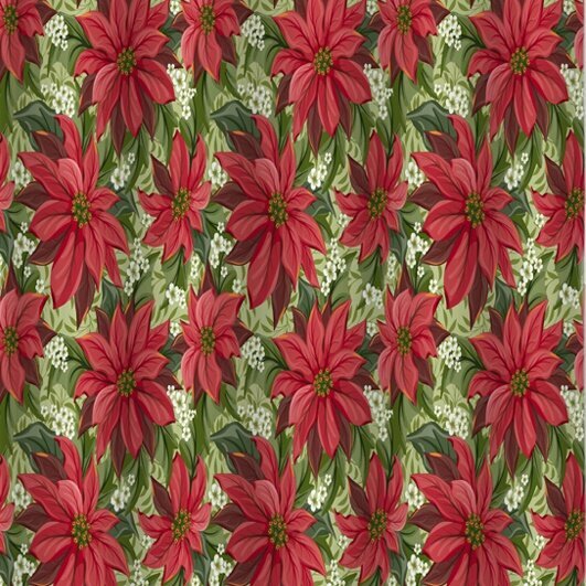 фото Штора санакс с рисунком красные цветы, в ванную комнату, без колец - полиэстэр