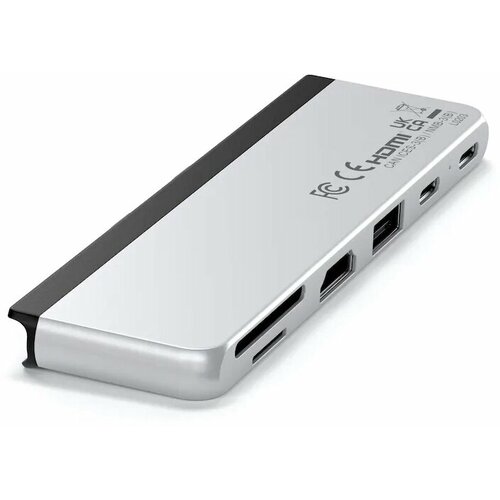 Хаб двойной Satechi Dual USB-C Hub For Surface Pro 9. Цвет: серебристый