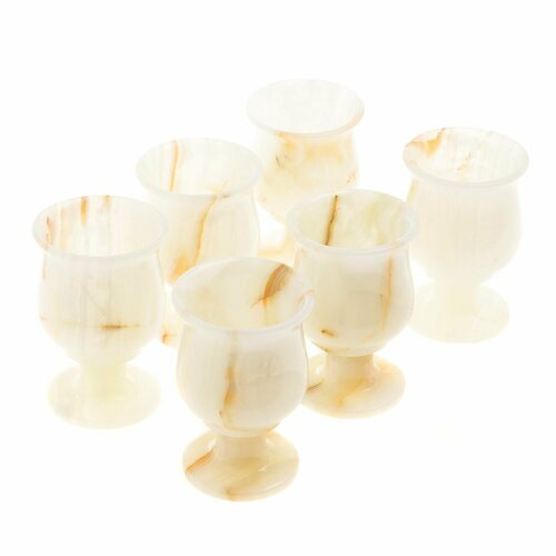 Набор рюмок из оникса в футляре 6 шт 6х9,5 см 100 мл (2,5х4) 124672