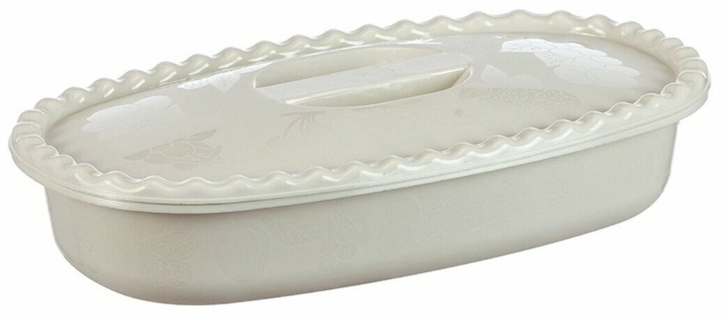 фото Миска М-Пластика 1,5 л "ламела" прямоугольная с крышкой М 1322